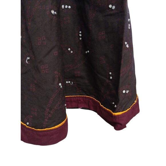 Folklore Dance Skirt Maxi Long Sz M/L RED Ombre Western Cowgirl Art Boho Theatre - Picture 5 of 15